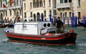 Refrigerated Delivery Boat Venice Italy