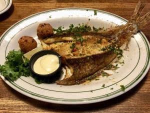 the Original Oyster House Stuffed Flounder