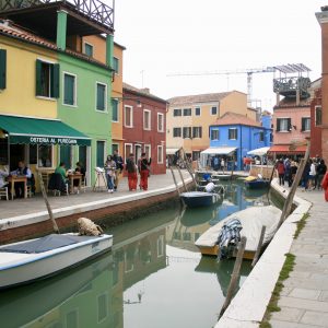 Canal in Burano, Italy