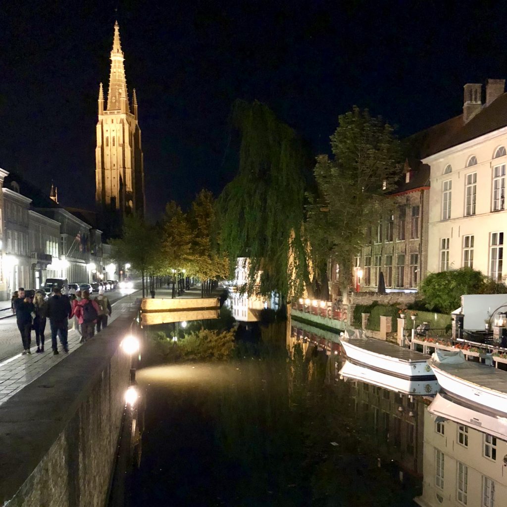 Bruges Canal Night View