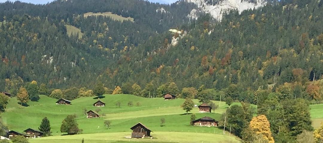 View of the Swiss Alps from Golden Pass Railroad