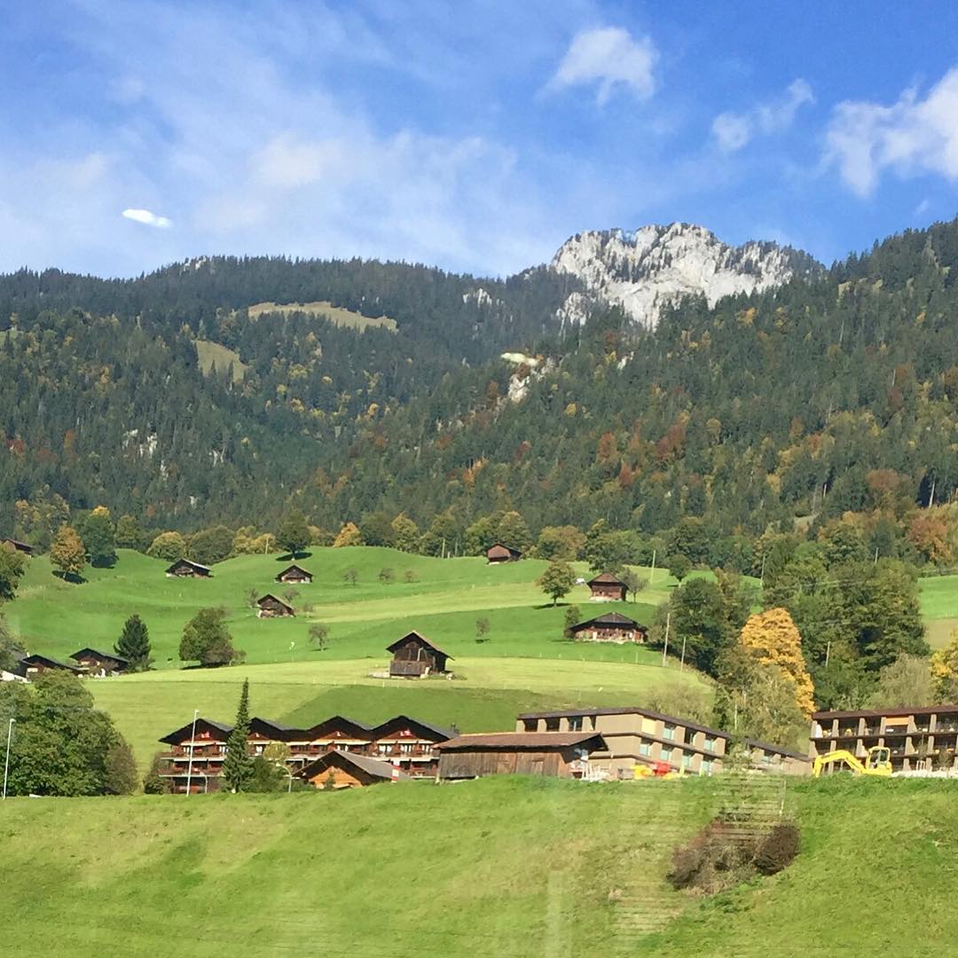 View of the Swiss Alps from Golden Pass Railroad