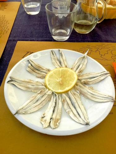 Fresh Anchovies in Riomaggiore Restaurant