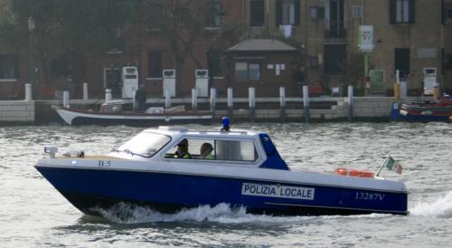 Police Boat Venice Italy