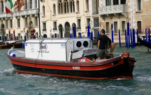 Refrigerated Delivery Boat Venice Italy