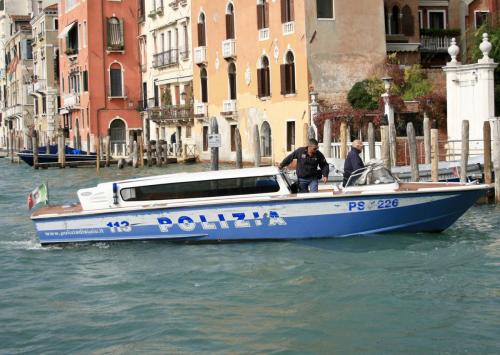 Police Boat Venice Italy