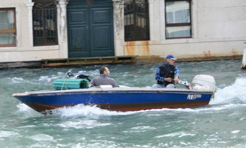 Delivery boat Venice Italy