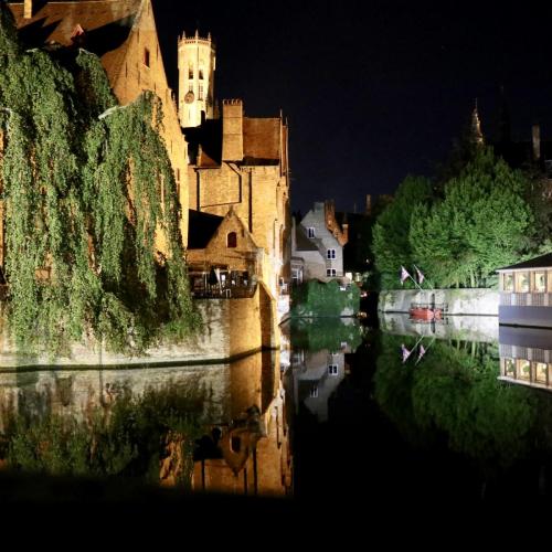 Bruges Canal Night View